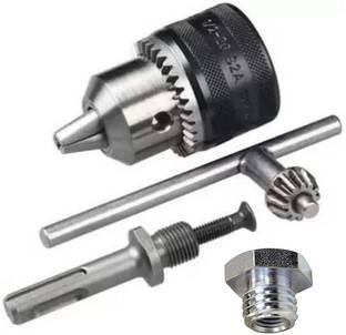 Kshivi Drill Chuck for Angle Grinder and Drill Machine and Rotary Hammer With Converter Nut SDS Adaptor Key Set Female 1/2" 20 Unf 13mm Rotary Bit Set