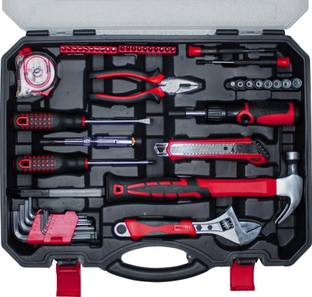 iBELL TB53-23 Home & DIY 53-Piece Hand Tool Kit with Essential Tools, Multicolor Hand Tool Kit