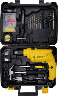 STANLEY SDH550KP-IN 550W DIY 10mm Single Speed Hammer Drill and Power & Hand Tool Kit