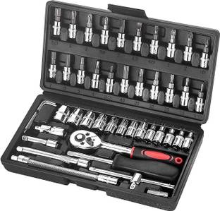 SRSW 46 in 1 Pcs Tool Kit & Screwdriver Multi Purpose Combination Tool Case Precision Power & Hand Tool Kit