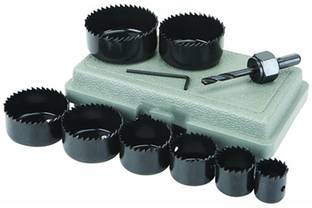 Kshivi 11Pcs Hole Saw Set Drill Bit Kit Wood Thin Alloy Metal Cutter Core Drill Bits Power & Hand Tool Kit