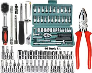 Zroof 46 in 1 Pcs Tool Kit Multi Purpose Tool Set Screwdriver Socket Set Drill Bit Set Hand Tool Kit
