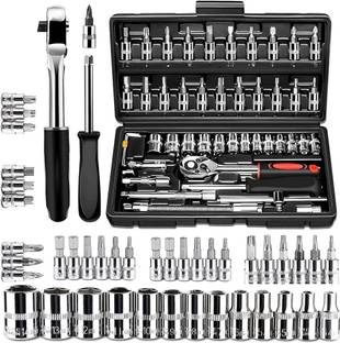 SRSW 46 in 1 Pcs Tool Kit & Screwdriver Multi Purpose Combination Tool Case Precision Power & Hand Tool Kit