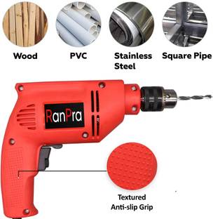 RanPra 100% COPPER ARMETURE REVERSE AND FORWARD DIRECTION RH-367 10 MM DRILL MACHINE 480 W REDHORSE HEAVY DUTY Pistol Grip Drill