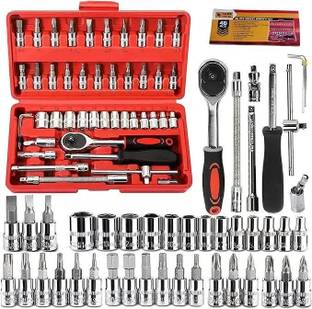 SRSW 46 in 1 Pcs Tool Kit & Screwdriver Multi Purpose Combination Tool Case Precision Power & Hand Tool Kit