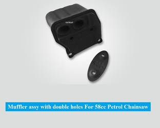 Sauran Muffler With Double Holes For 58cc Petrol Chainsaw CK51 Power & Hand Tool Kit