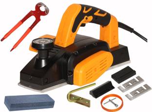 Digital Craft Electric Wood Planer Machine 82mm,Sharpening Stone,8"Inch Pincer Plier Wood Planer 800W Machine of Carpentry Electric Planer Woodworking Machine Corded Planer