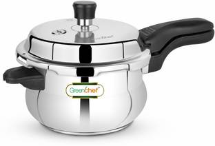 Greenchef Classic Curve Induction Bottom Handi Shaped (Heavy Sandwich Bottom) SS 5 L Outer Lid Induction Bottom Pressure Cooker