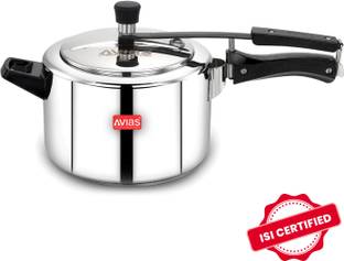 AVIAS Ceres Stainless Steel Outer Lid Pressure Cooker / 1.2mm Thickness / 5 L Inner Lid Induction Bottom Pressure Cooker