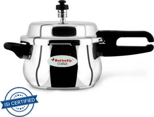 Butterfly Curve 3 L Outer Lid Induction Bottom Pressure Cooker