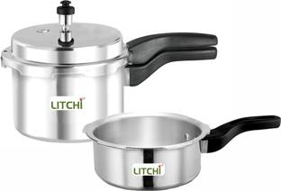 Litchi Aluminium Outerlid Combo 2 L, 3 L Outer Lid Pressure Cooker
