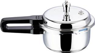 VINOD Platinum Triply Stainless Steel Outer Lid Pressure Cooker 2 L Outer Lid Induction Bottom Pressure Cooker