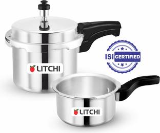 Litchi Aluminium Outerlid Combo 2 L, 3 L Outer Lid Pressure Cooker