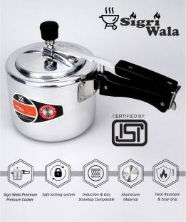 SigriWala Marvel Induction base Inner Lid 3 L Inner Lid Induction Bottom Pressure Cooker