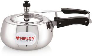 NIRLON Celebration 2 Litre Aluminium Inner Lid Induction Base Pressure Cooker (Silver) 2 L Inner Lid Induction Bottom Pressure Cooker