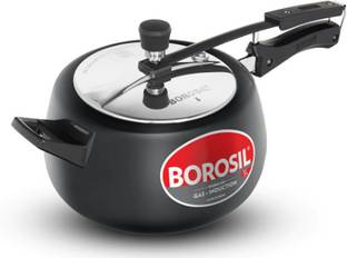 BOROSIL 5 L Inner Lid Induction Bottom Pressure Cooker