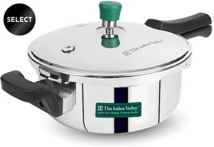 The Indus Valley Triply Stainless Steel Outer Lid Pressure Pan | ISI Certified, 3-Layer Body 3.5 L Outer Lid Induction Bottom Pressure Pan