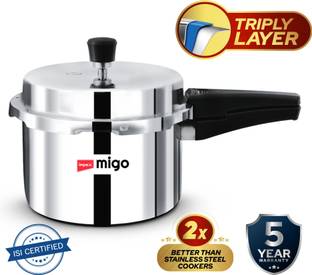 IMPEX 3 L Triply Stainless steel Pressure Cooker 3 L Outer Lid Induction Bottom Pressure Cooker