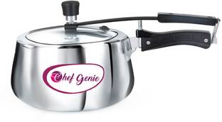 Chef Genie Tri-Ply Stainless Steel 3L Inner Lid Induction Bottom Pressure Cooker |BIS| 3 L Inner Lid Induction Bottom Pressure Cooker