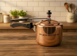 MOTI METAL INDUSTRIES MMI Copper Branded cooker 5 L 5 L Inner Lid Pressure Cooker
