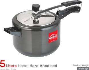 SUMMIT Inner Lid Plain Hard Anodised 5 L Inner Lid Induction Bottom Pressure Cooker