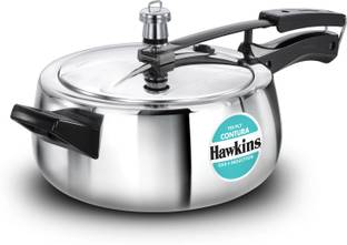 Hawkins Triply Stainless Steel Contura (SSTCO35) 3.5 L Inner Lid Induction Bottom Pressure Cooker