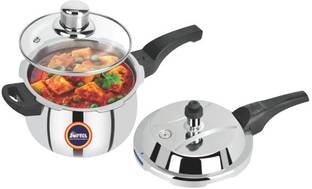 SOFTEL Tri-Ply Stainless Steel Handi 5 L Outer Lid Induction Bottom Pressure Cooker