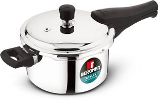 BERGNER Trimax Triply Stainless Steel 6.5 L Outer Lid Induction Bottom Pressure Cooker
