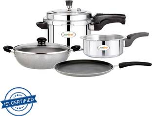 Greenchef Satura 5 L, 3 L Outer Lid Induction Bottom Pressure Cooker & Pressure Pan