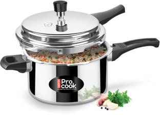 MILTON Pro Cook Aluminium Induction Bottom Pressure Cooker With Outer Lid, 5 Litre 5 L Outer Lid Induction Bottom Pressure Cooker
