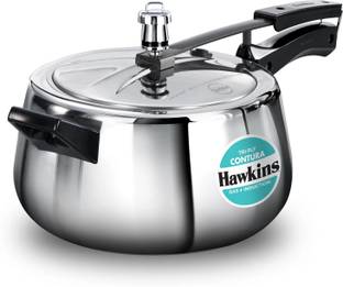 Hawkins 5 Litre Triply Stainless Steel Contura Pressure Cooker (SSTCO50) 5 L Inner Lid Induction Bottom Pressure Cooker