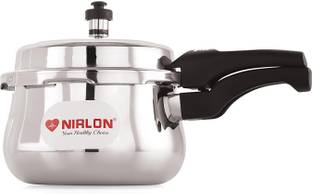NIRLON Induction and Gas Stove Compatible Outer Lid Belly Triply Stainless Steel 1.5 L Outer Lid Induction Bottom Pressure Cooker