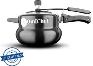 Omichef Strong Hard Anodized Pressure Cooker Matki 3 L Inner Lid Induction Bottom Pressure Cooker