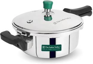 The Indus Valley Triply Stainless Steel Outer Lid Pressure Pan | ISI Certified, 3-Layer Body 3.5 L Outer Lid Induction Bottom Pressure Pan