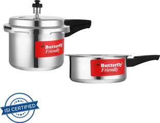 Butterfly Friendly IB 3 L, 2 L Outer Lid Induction Bottom Pressure Cooker