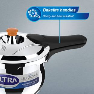 ULTRA DURACOOK HANDI 6.5 L Outer Lid Induction Bottom Pressure Cooker