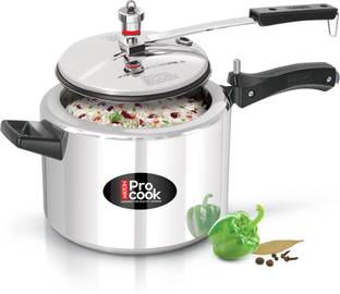 MILTON Pro Cook Aluminium Non Induction Pressure Cooker With Inner Lid 6.5 L Inner Lid Pressure Cooker