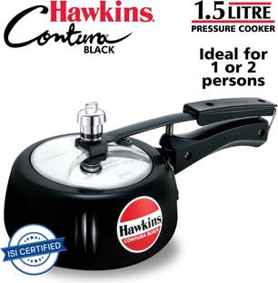 Hawkins Contura Black (CB15) 1.5 L Inner Lid Pressure Cooker