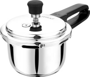 PRISTINE 18/8 Stainless Steel Tri Ply base ISI Marked Outer Lid 1.5 L Outer Lid Induction Bottom Pressure Cooker