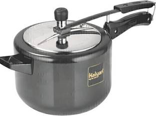 kalyan | Gold Series | Induction base | Hard Anodised Cooker | 5 L Inner Lid Induction Bottom Pressure Cooker