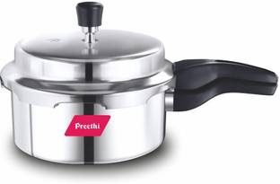Preethi Induction Base Stainless Steel Outer Lid Pressure Cooker, 2 Litres, Silver 2 L Outer Lid Induction Bottom Pressure Cooker