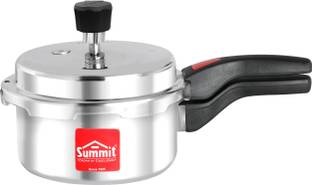 SUMMIT Mini Pan | Non Induction Base | Aluminium | 2 L Outer Lid Pressure Cooker