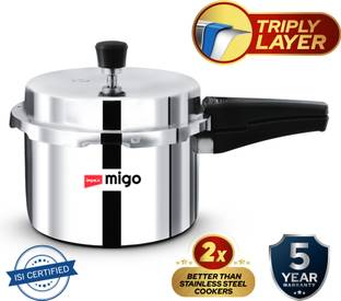 IMPEX 3 L Triply Stainless steel Pressure Cooker 3 L Outer Lid Induction Bottom Pressure Cooker