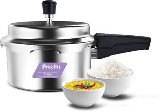 Preethi 2.5L Triply Outerlid Pressure Cooker with Spill Splash Shield (PC 037) 2.5 L Outer Lid Induction Bottom Pressure Cooker