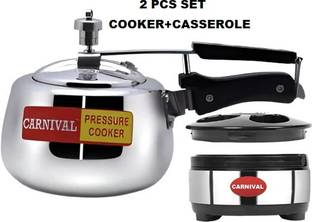 CARNIVAL Casserole 1500 ml And Elite Model Inner Lid Pressure Cooker 1.5 L Inner Lid Induction Bottom Pressure Cooker