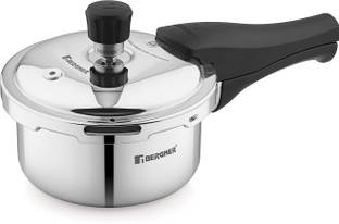 BERGNER Tri-Max Junior TriPly Stainless Steel Outer Lid Mini Cooker | 1 L Outer Lid Induction Bottom Pressure Cooker