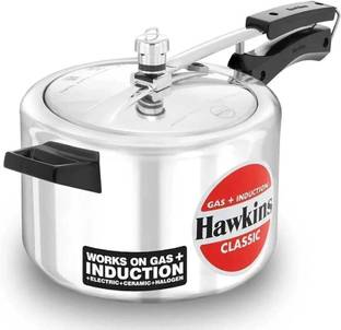 Hawkins Classic Pressure Cooker, Induction Inner Lid Cooker 5 L Inner Lid Induction Bottom Pressure Cooker