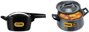 Hawkins HAW.HA FUTURA 2L FP20 With HANDI 3L AH3S, 2 L, 3 L Inner Lid Pressure Cooker