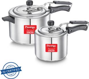 Prestige Svachh Nakshatra Plus 5 L, 3 L Inner Lid Induction Bottom Pressure Cooker