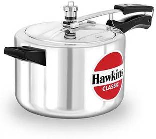 Hawkins Aluminium 5 Litre Classic Pressure Cooker, Tall Design Inner Lid Cooker 5 L Inner Lid Pressure Cooker
